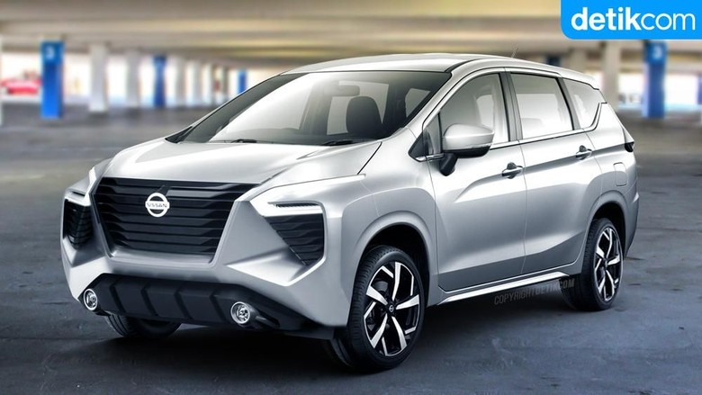 Foto rendering Xpander dengan logo Nissan Foto: Andhika Akbarayansyah Foto rendering Xpander dengan logo Nissan Foto: Andhika Akbarayansyah
