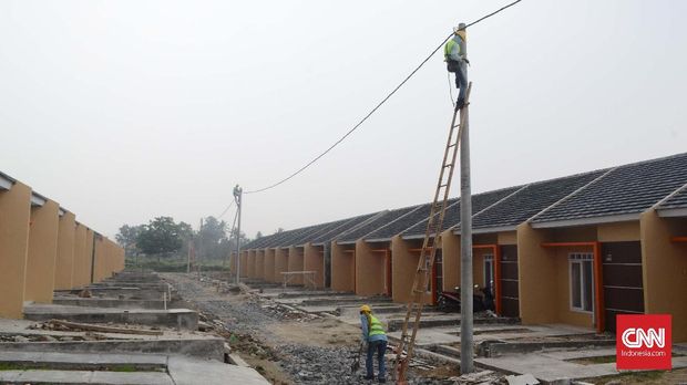 Suasana perumahan KPR bersubsidi di kawasan Cisoka, Tangerang pada Senin (26/11/2018). (CNN Indonesia/ Harvey Darian)