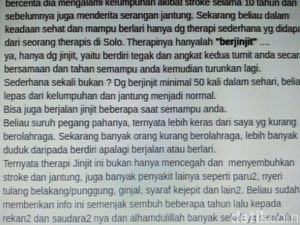 Viral Jinjit 50 Kali Sehari Sembuhkan Stroke, Ini Tanggapan Dokter