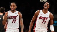Posisi kedelapan kembali ditempat klub NBA. Adalah Miami Heat, yang rata-rata gaji pemain utamanya mencapai 7,03 juta pounds atau sekitar Rp 130 miliar. (Foto: Sarah Stier/Getty Images)