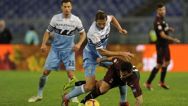 Lazio vs Milan Imbang 1-1, Gol Injury Time Buyarkan Keunggulan Rossoneri