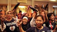 Potret Emak-emak Bawa Sayur Deklarasi Dukung Jokowi