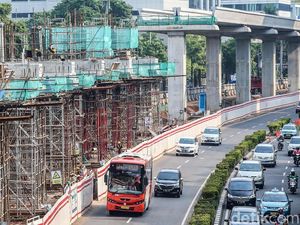 Penampakan Terkini LRT Jabodebek di Rasuna Said
