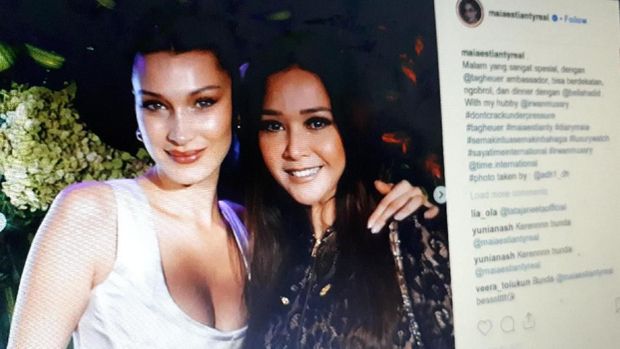 Foto Bareng Bella Hadid, Maia Dipuji Rossa hingga Tata Janeeta