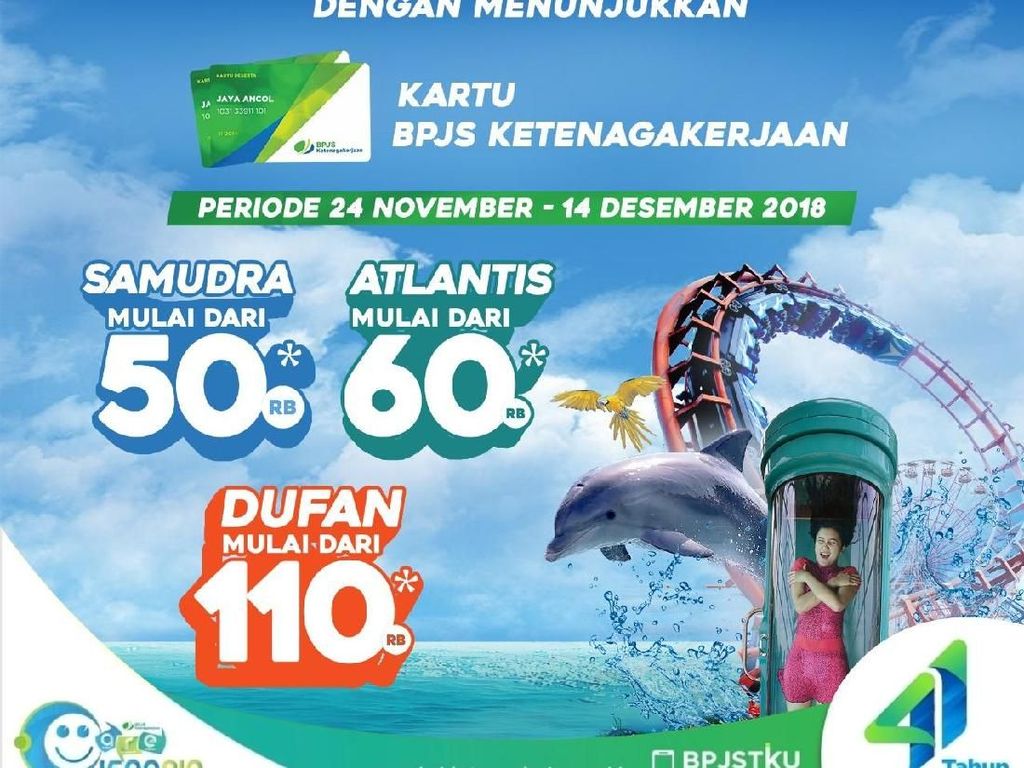 Pemegang Kartu BPJS TK, Dapat Diskon 50% Masuk Dufan Lho Pemegang Kartu BPJS TK, Dapat Diskon 50% Masuk Dufan Lho