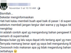 Ramai Apel Mengandung Lilin Berbahaya, Ini Penjelasan BPOM