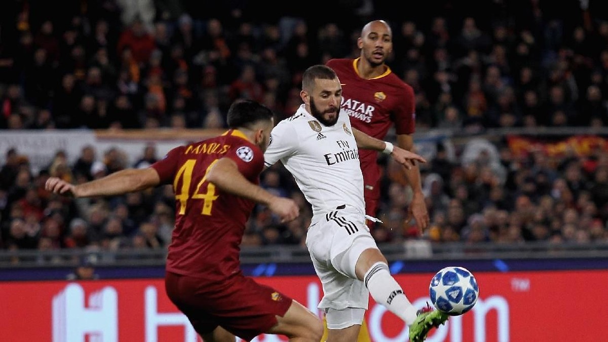 Real Madrid menang 2-0 atas AS Roma di matchday lima Liga Champions. (Foto: Paolo Bruno/Getty Images)