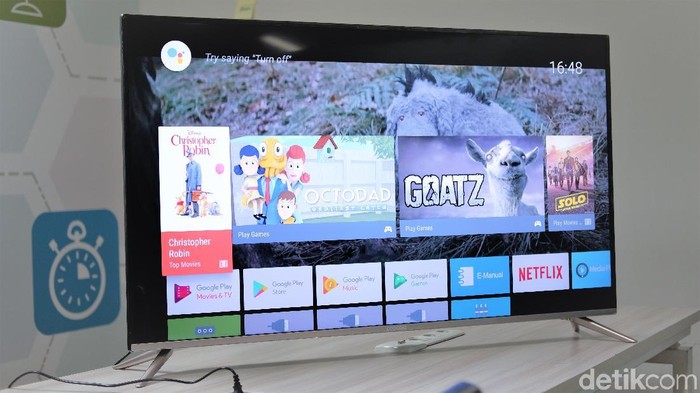 Review TV Coocaa 50S5G yang harganya relatif terjangkau (Foto: Adi Fida Rahman/detikINET)