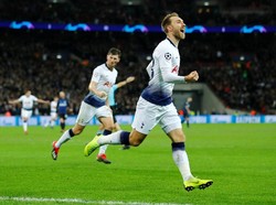 Inter bertandang ke Stadion Wembley, Kamis (29/11/2018) dinihari WIB, untuk menjalani matchday kelima Grup B Liga Champions. Nerazzurri kalah di laga ini lewat gol Christian Eriksen di menit ke-80. Eddie Keogh/Reuters.