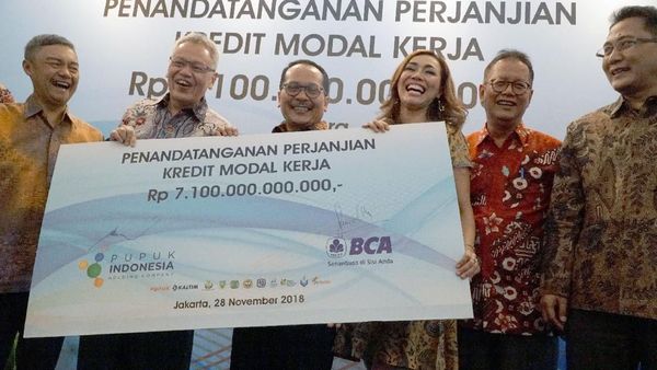 BCA Kucurkan Kredit Rp 7,1 T ke Pupuk Indonesia