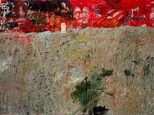 Lukisan Abstrak Ibrahim Dipajang di Gajah Gallery Yogyakarta Lukisan Abstrak Ibrahim Dipajang di Gajah Gallery Yogyakarta