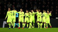 Di Grup B, baru Barcelona yang sudah dipastikan lolos. Blaugrana sudah memastikan tiket ke 16 besar sejak matchday 4. Foto: Dean Mouhtaropoulos/Getty Images