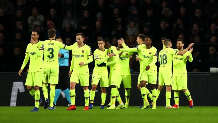 Pemain Barcelona di Liga Champions. (Foto: Dean Mouhtaropoulos/Getty Images) Pemain Barcelona di Liga Champions. (Foto: Dean Mouhtaropoulos/Getty Images)