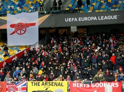 Arsenal menang telak 3-0 atas Vorskla di NSC Olimpiyskiy Stadium, Jumat (30/11/2018) dinihari WIB. REUTERS/Valentyn Ogirenko.