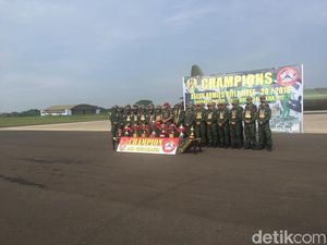 Tiba di Jakarta, Tim TNI AD Juara AARM Disambut Danjen Kopassus