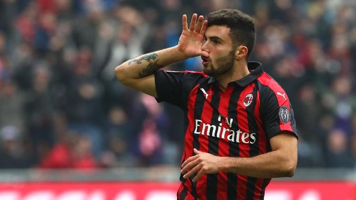 Pemain AC Milan Patrick Cutrone. (Foto: Marco Luzzani/Getty Images) Pemain AC Milan Patrick Cutrone. (Foto: Marco Luzzani/Getty Images)