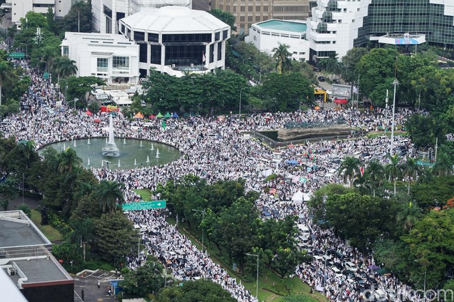 Foto Reuni Akbar Mujahid Aksi 212 dari Langit Monas