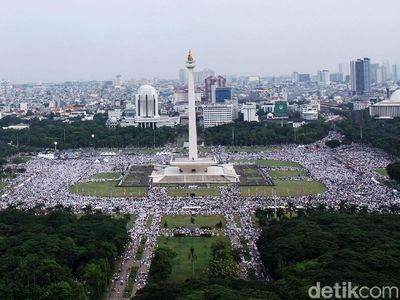 Foto Reuni Akbar Mujahid Aksi 212 dari Langit Monas