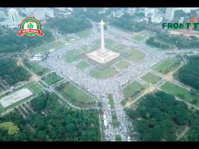 Penampakan Massa Reuni 212 Putihkan Monas