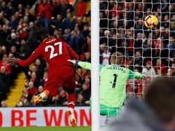 Bertempat di Anfield dalam laga yang tuntas Senin (3/12/2018) dinihari WIB, pemain pengganti Divock Origi menjadi pahlawan Liverpool. REUTERS/Phil Noble.