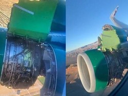 Detik-detik Tutup Mesin Pesawat Lepas Usai Take Off