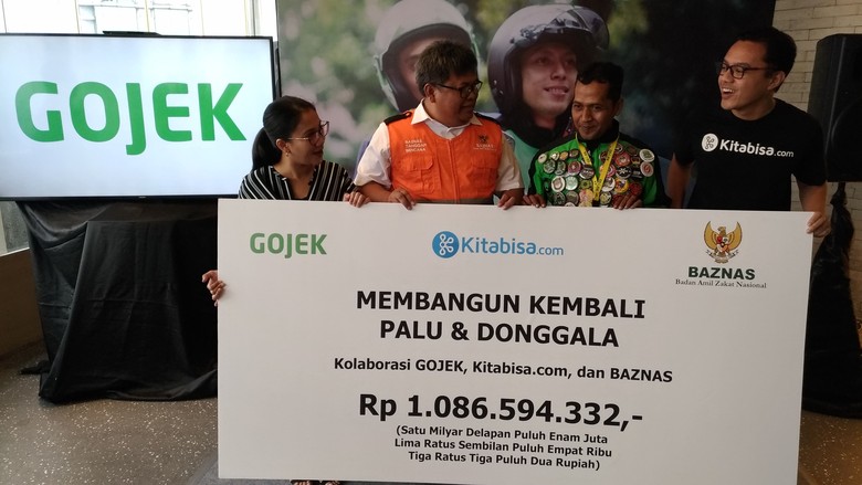 Belasan Ribu Pemakai Go-Pay Sumbang Korban Gempa Palu Rp 1 M