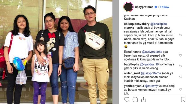 Ungkapan Kemarahan Ussy Sulistiawaty Saat Anaknya Dibully