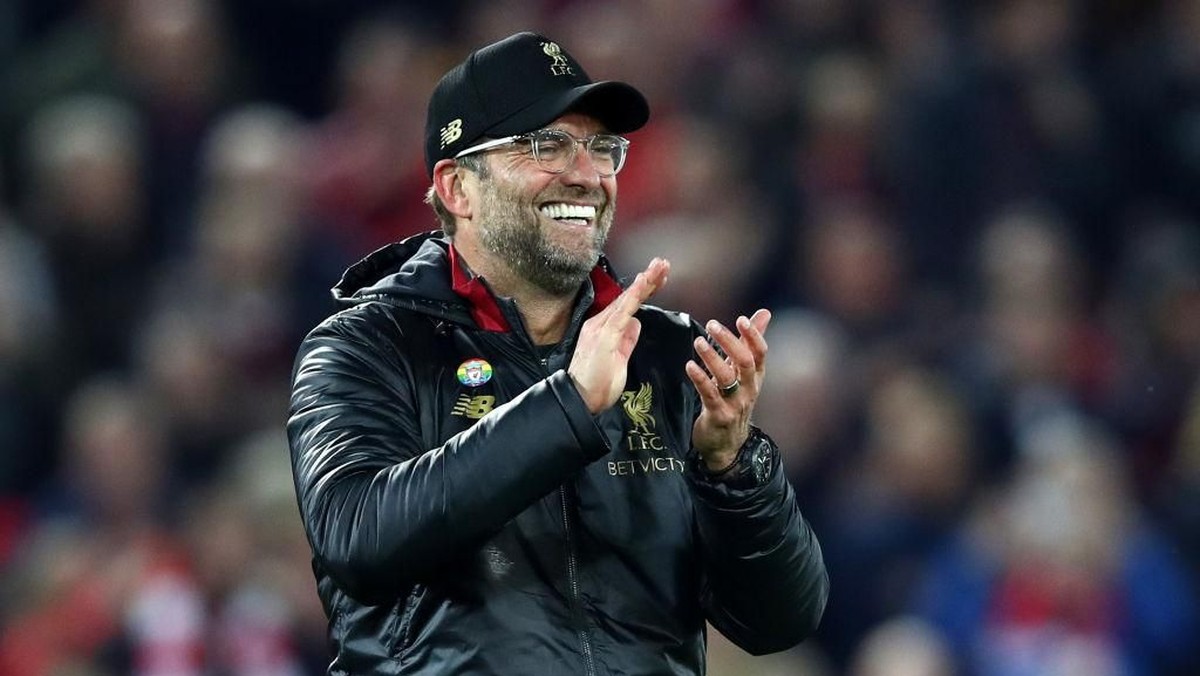 Juergen Klopp disanksi FA atas perayaan golnya di derby Merseyside. (Foto: Clive Brunskill/Getty Images)