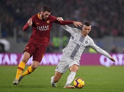 Tidak ada pemenang dalam laga antara AS Roma vs Inter Milan. REUTERS/Alberto Lingria.
