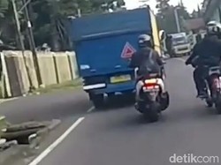 Viral Video Biker Pukul Spion Mobil hingga Patah di Lembang