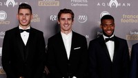 Para juara dunia di timnas Prancis tak menjadi pemenang. Antoine Griezmann menempati posisi ketiga di tiga kandidat final. (Foto: Benoit Tessier/Reuters)