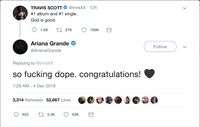 Pujian Ariana Grande untuk Travis Scott