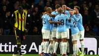 Sukses mempertahankan keunggulan, City pun belum kalah dalam 15 pertandingan dengan catatan 13 kali menang dan dua kali menuai hasil imbang. (Foto: Catherine Ivill/Getty Images)