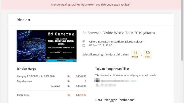 Fan Keluhkan Penjualan Tiket Konser Ed Sheeran Bermasalah