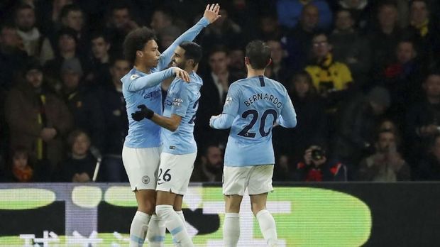 Riyad Mahrez menyumbang satu gol dan satu assist pada laga lawan Watford.