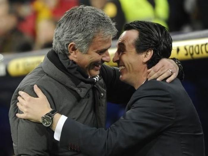 Head to head: Jose Mourinho unggul telak atas Unai Emery. Foto: Dominique Faget/ AFP Photo Head to head: Jose Mourinho unggul telak atas Unai Emery. Foto: Dominique Faget/ AFP Photo