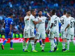 Real Madrid berpesta gol saat menjamu Melilla di Santiago Bernabeu, Kamis (6/12/2018) malam WIB. Gonzalo Arroyo Moreno/Getty Images.