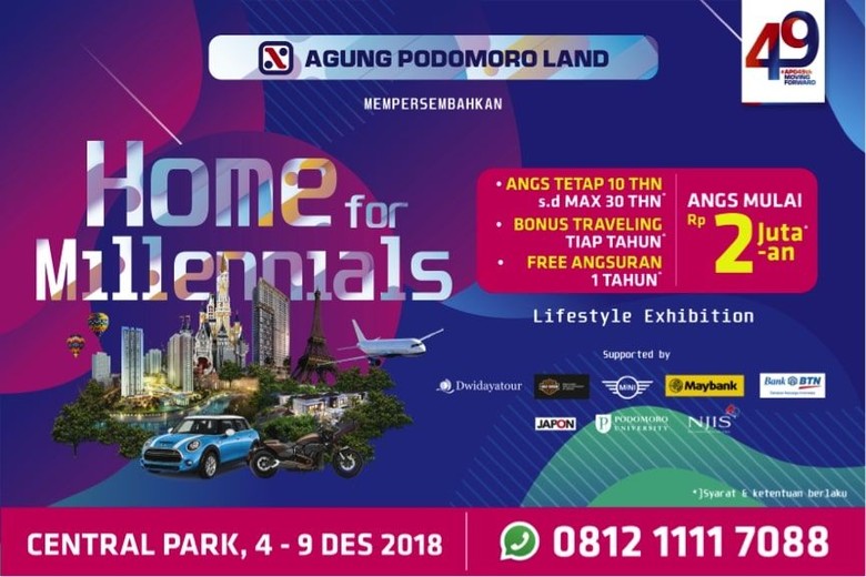 Agung Podomoro Beri Angsuran Hunian Hanya Rp 2 Jutaan untuk Milenial Agung Podomoro Beri Angsuran Hunian Hanya Rp 2 Jutaan untuk Milenial
