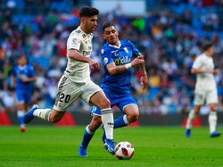 Marco Asensio mencetak dua gol di menit ke-33 dan ke-35.  Gonzalo Arroyo Moreno/Getty Images.