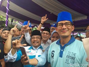 Dapat 40% di Survei Internal, Sandi: Kami Yakin Menangkan Hati Dapat 40% di Survei Internal, Sandi: Kami Yakin Menangkan Hati