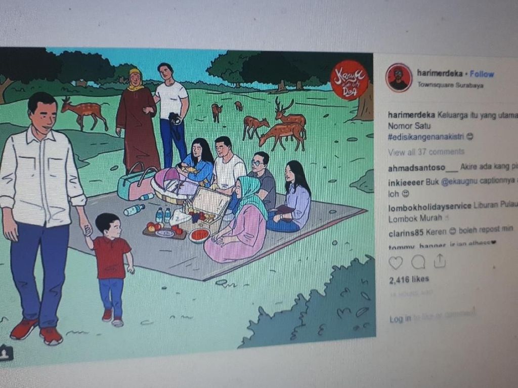 Potret Lengkap Keluarga Jokowi ala Hari Prast Potret Lengkap Keluarga Jokowi ala Hari Prast