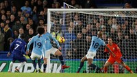 Dengan kekalahan ini, City gagal kembali memuncaki klasemen sementara Premier League. Manchester biru mengumpulkan 41 poin, lebih sedikit satu angka dari pemuncak klasemen, Liverpool. (Foto: John Sibley/Action Images via Reuters)