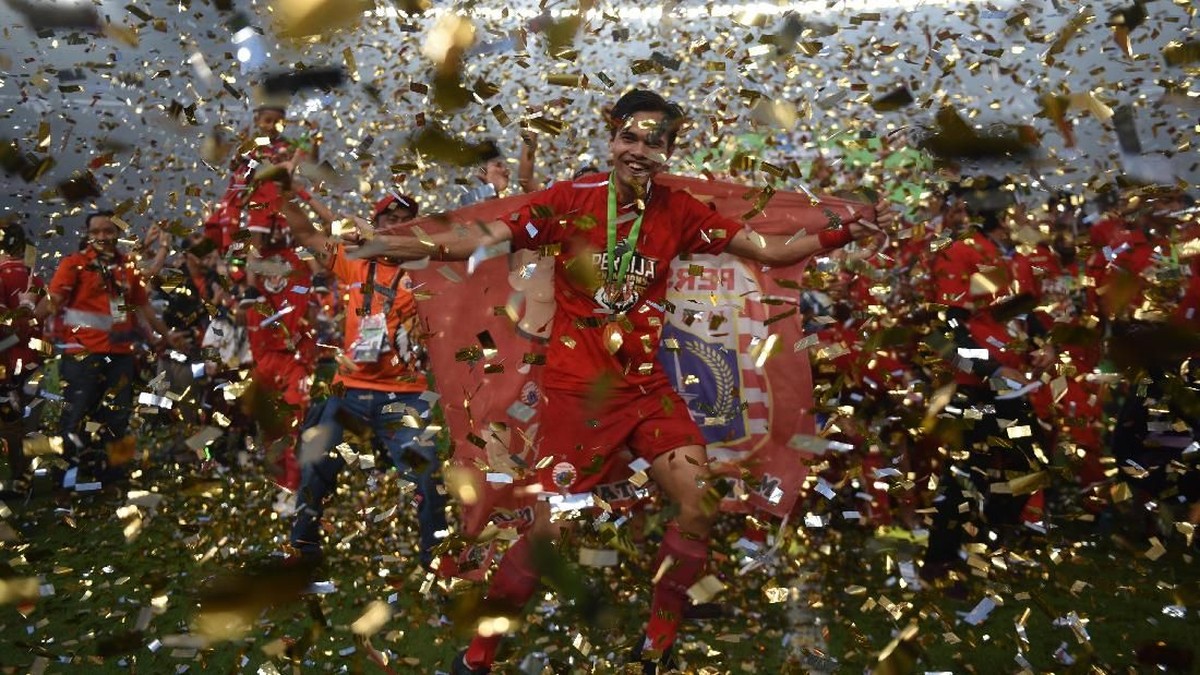 Persija jakarta juara Liga 1 2018. (Akbar Nugroho Gumay/Antara)