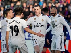 Satu-satunya gol Madrid dalam laga ini dilesakkan gareth Bale saat pertandingan baru berusia delapan menit. REUTERS/Vincent West.