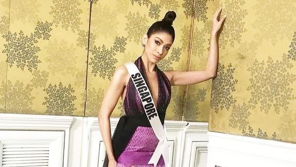 Foto: Miss Universe Singapura Di-bully Gara-gara Kostumnya Bergambar Trump