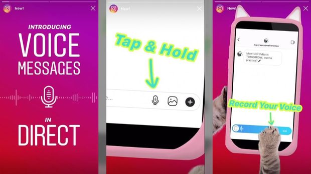 Cara Rekam Pesan Suara di Instagram