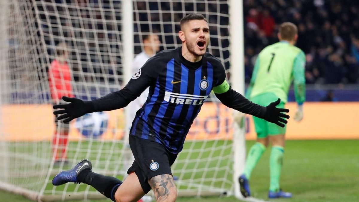 Mauro Icardi mencetak salah satu gol terbaik di fase grup Liga Champions (Stefano Rellandini/Reuters)