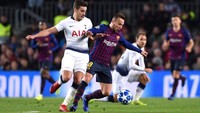 Tottenham sebenarnya diharuskan untuk menang untuk mengamankan diri di posisi kedua. Tapi, hasil imbang tersebut cukup karena Inter Milan diimbangi PSV Eindhoven dengan skor 1-1. Alex Caparros/Getty Images.
