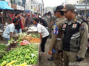 500 PKL di Pasar Cikarang Ditertibkan