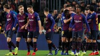 Barcelona menyarangkan 14 gol dari 6 laga di fase grup Liga Champions. Blaugrana menjadi tim kelima tertajam di fase grup musim ini. (Foto: Albert Gea/REUTERS